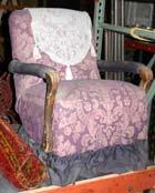 Chair, no arms, upholstered seat w/ back 19