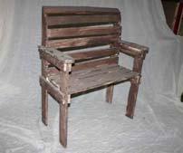 003 2 Bench, park, w/ arms 63 22 36