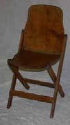 105 14 Chairs, Folding antique 17"
