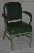 107.002 2 Industrial Chair w/ Arms 23-1/2" 23" 19" Green