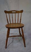 frame Wood w/ Green Upholstery C $25 109 2 Chair, slat back,