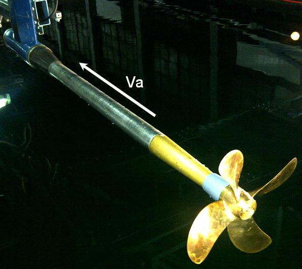 defined between the trailing edge of the propeller blade at the root and the leading edge of the PBCF. All the tests have been carried out with a constant propeller shaft rotational rate of 900 RPM.