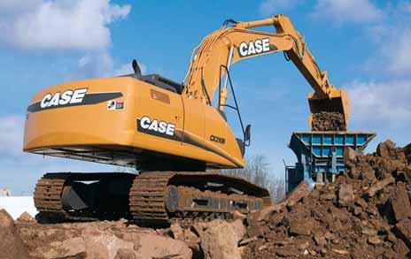 7 m, respectively. The CX210B is also available in a a standard or long undercarriage configuration. With a track width of 2.