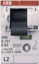 Special features of the selective main circuit-breaker S 750 High breaking capacity 25 ka at 230/400 V~ High