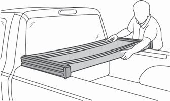 Bow Mount, Part Number 728600, Qty - 8 Parts List Tonneau Cover, Qty - 1 Models with Rail Caps Install 3/8" Tape If your bed has rail caps, fl ip the tonneau over to show the bottom of the Front Rail.