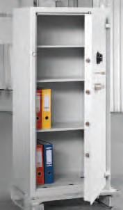 Class C qualified as metal cabinets for keeping confidential documents with a description TOP SECRET Technical data: single plate door double plate body 2 certified locks: key lock and code lock many