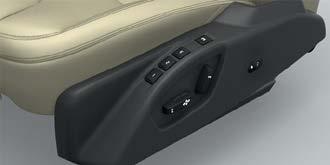 Tilt the backrest. Electronic lumbar support*. Memory button (M).