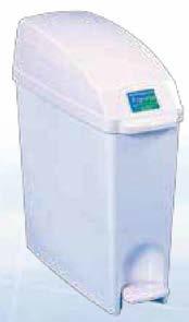 36 SACK HOLDERS Nappy & Sanibin The feminine hygiene bins and nappy bins are for the disposal of sanitary waste. Manufactured from strong plastic throughout in a new slim line design.