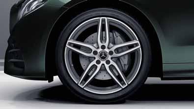 3 cm (19-inch) 5-twin-spoke light-alloy wheels, painted titanium grey with a high-sheen finish (small image); opt. e.g. AMG 50.