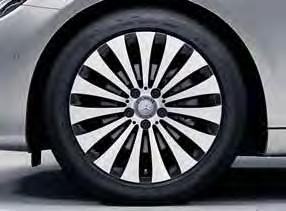 55R 10-spoke light-alloy wheels, painted in vanadium silver, with 205/65 R 16 tyres (standard for E 220 d and E 200) 02R 5-spoke light-alloy