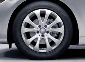 tyres (option in conjunction with AVANTGARDE exterior) R10 5-twin-spoke light-alloy wheels, painted in black and featuring a high-sheen finish,