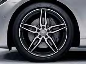 245/35 R 20 front tyres and 275/30 R 20 rear tyres RVR AMG multi-spoke light-alloy wheels, painted in