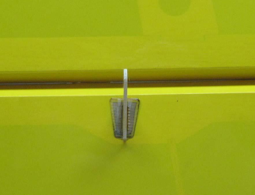 5. Remove the covering from the aileron servo location and make sure the hinges are