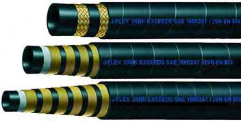 J-FLEX 2SN5K Exceeds 100R2AT Couplings: Extremely high pulsating pressure service with petroleum based hydraulic fluids.