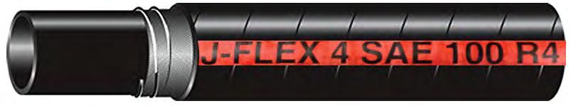 J-FLEX 7 SAE 100R7 For medium pressure hydraulic use. Thermoplastic polyester Polyester fiber Anti-abrasion polyurethane stabilized to UV rays and resistant to micro-organisms.