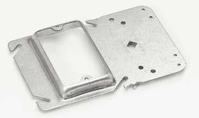 Uni-Mount Box Support/Cover Plate Mounting Brackets Uni-Mount offers a secure box support for 4" square boxes and features a built-in plaster ring.
