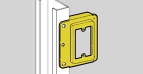 Cover Plate Mounting Bracket Locates communication outlets before drywall is installed.