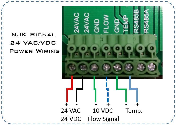 Sensor Power Requirements: All wiring to Sensor shall be a 4-wire. 24 VDC power/common and 0 to 10 VDC signal/common.