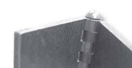 4-315 Hinge Pr01/02 180 Weld-on Hinge for Heavy Duty applications, made from forged profile steel.