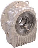 The mounting flange is located laterally at the end of the housing.