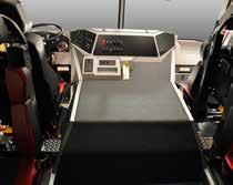 VENTS EXTEND TOWARDS BACK OF CAB TO ENABLE EVEN DISTRIBUTION OF AIR FLOW COMFORT OPTIMIZED ENGINE TUNNEL The optimized engine tunnel* increases the hip room for the