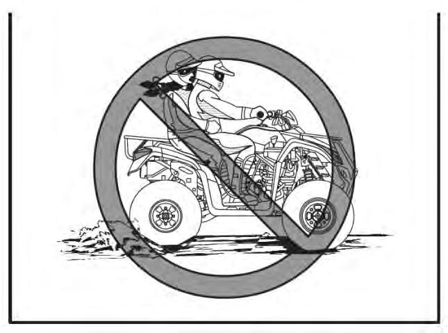 This machine is designed to carry operator only-passengers prohibited. POTENTIAL HAZARD WARNING Carrying a passenger on this ATV.