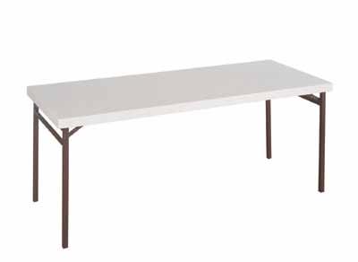 Endura Molded Folding Tables 1 1/2" durable molded ABS top on 4' table 2" durable molded ABS top on 5' and 6' tables Lightweight