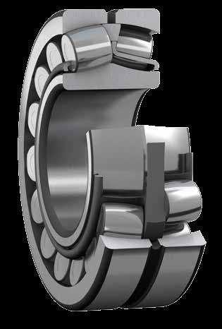 Sealed spherical roller bearings have the same features and basic design as open (unsealed) spherical roller bearings, but are equipped with contact seals itted in