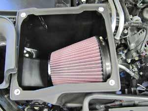 Install the K&N air filter and secure with the provided hose clamp.