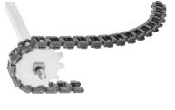 SERIES 3000 2-89 0.90" (23 mm) KNUCKLE CHAIN USDA accepted (Meat and Poultry) Centre-driven, nominal 2.0 in. (50.8 mm) pitch.