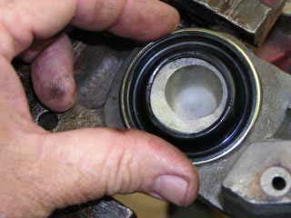 Continued from page 9 Once the piston is evenly in the bore, replace the rubber boot and make sure it is fully set in the grove. do not force things.