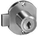 Key required to engage lock and is removable in both locked and unlocked positions. Supplied with two keys and mounting screws. Trim Ring, see NLC2017 Series on page D-28.