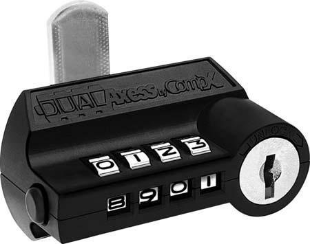 keyless locks Keyless Combination Cam Lock DualAxess, 90 Cam Turn Access the lock by combination or with a twist of the key. Replaces any standard cam lock to get instant keyless access.