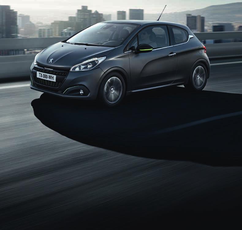 PERSONALISATION POSSIBILITIES Personalisation packs are available* on the new Peugeot 208: the MENTHOL White pack, with its white touches, ensures a dynamic and elegant ambiance, while the LIME