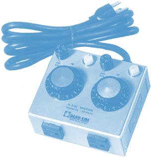 Once desired temperature is determined on initial trial, a simple dial setting controls repeat operations. Supplied with 3-wire line cord with molded plug.