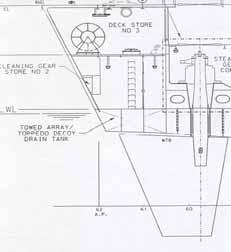 Figure 2: Profile Drawing/Dry Dock Photograph of Halifax Class Frigate Stern Thus the focus of the design effort was to isolate the optimum flap in terms of angle, chord length and span across the