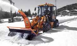 Double stage snow blower to remove snow from roads, squares,