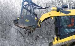 Forestry mulcher to mulch shrubbery, brambles, bushes, trees and limbs. Limbs bar.