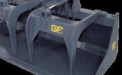 Industrial grapple with low flank bucket suitable for collection of