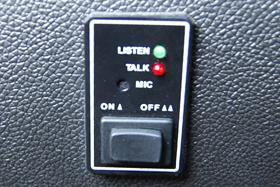 Intercom System Allows driver to communicate with