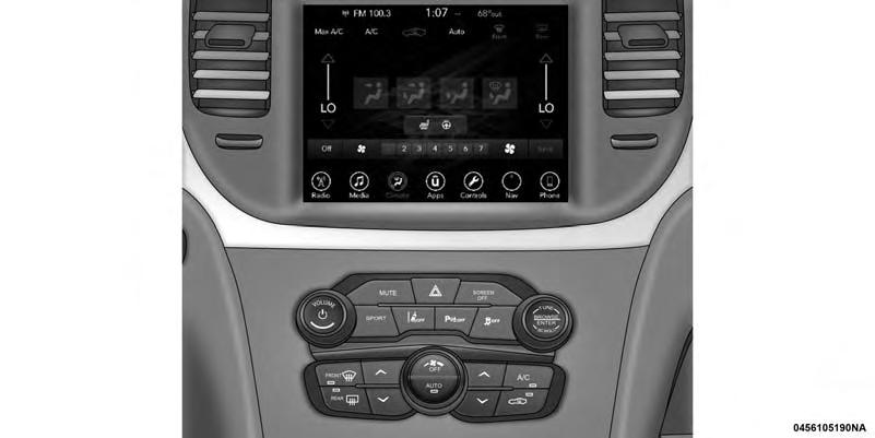 Automatic Climate Control Overview UNDERSTANDING YOUR INSTRUMENT PANEL 269 4 Uconnect 8.