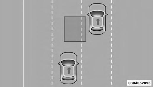 If the difference in speed between the two vehicles is greater than 15 mph (24 km/h), the warning light will not illuminate.