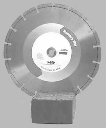 GENERAL PRODUCT INFORMATION THEORY OF DIAMOND BLADES Diamond blades do not really cut; they grind the material through friction.