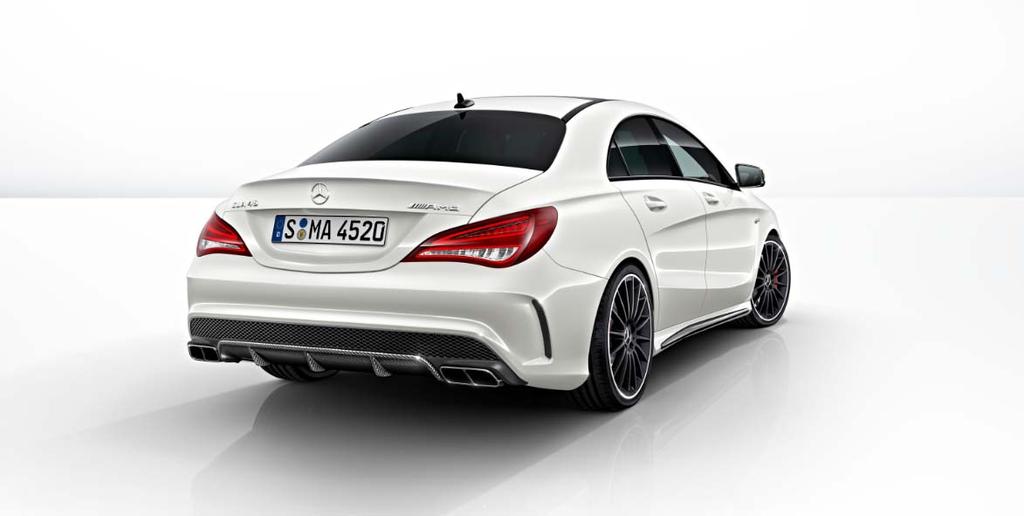 CLA45 Gallery Shown in (650) Cirrus White with: 787-19 Wheels Black (optional) U70 - Red Brake