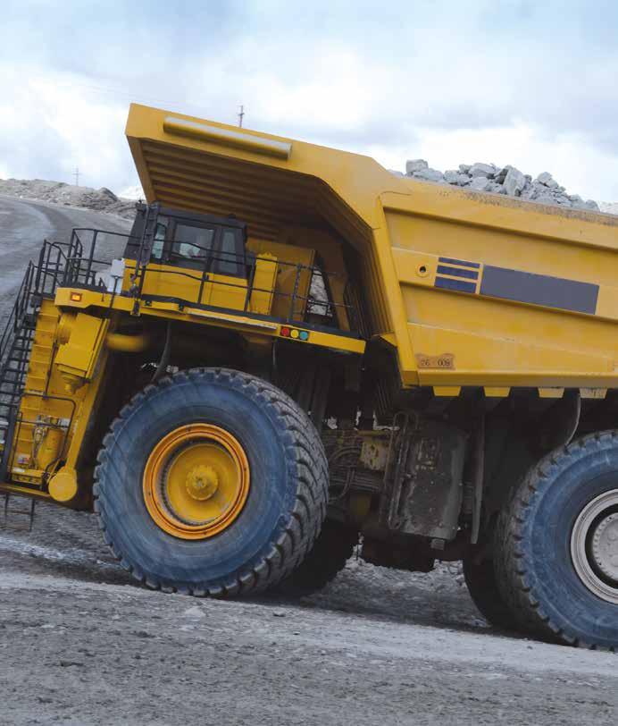 Rigid Dump Truck RM-4B+ Engineered for severe operating conditions.