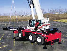 Breakthrough transportability Unlike any other rough terrain crane in this class, in less than an hour, without, a the helper crane RTC-80100 is stripped to less than 90,000 lbs.