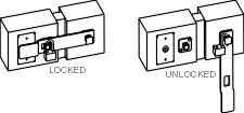8600 ACCESSORies 8600 EZ POWER ACCESSORIES PADLOCKING KITS are available for single and bi-parting doors. Padlocking hardware accepts 5/16 dia.