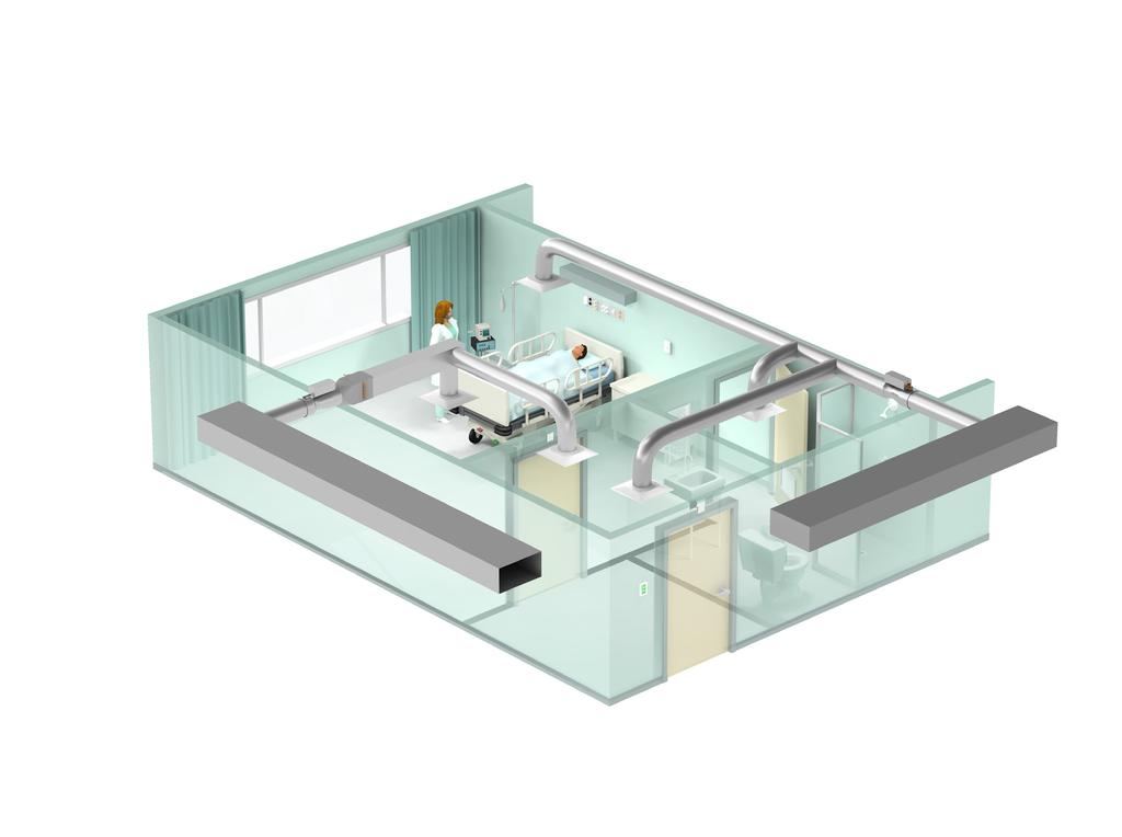 ISOLATION ROOM SOLUTIONS A dynamic offset room pressure control strategy is created by utilizing volumetric tracking control, with the added feature of adjusting the airflow offset based on actual
