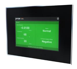 800x480px high resolution BACnet MS/TP or IP connection Central location for critical room information Thermostat LCD or blank-face options Full setup and balancing functions Humidity sensing option