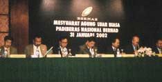 13 Dec 2001 BERNAS entered into an agreement to subscribe for RM14million 6% Redeemable Convertible Cummulative Preference Shares ( RCCPS ) in Cosmo Restaurants Sdn Bhd